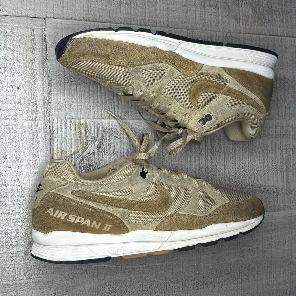 Nike Air Span 2 SE SP19 Mens Sz 12 Parachute Beige Black BQ6052 200